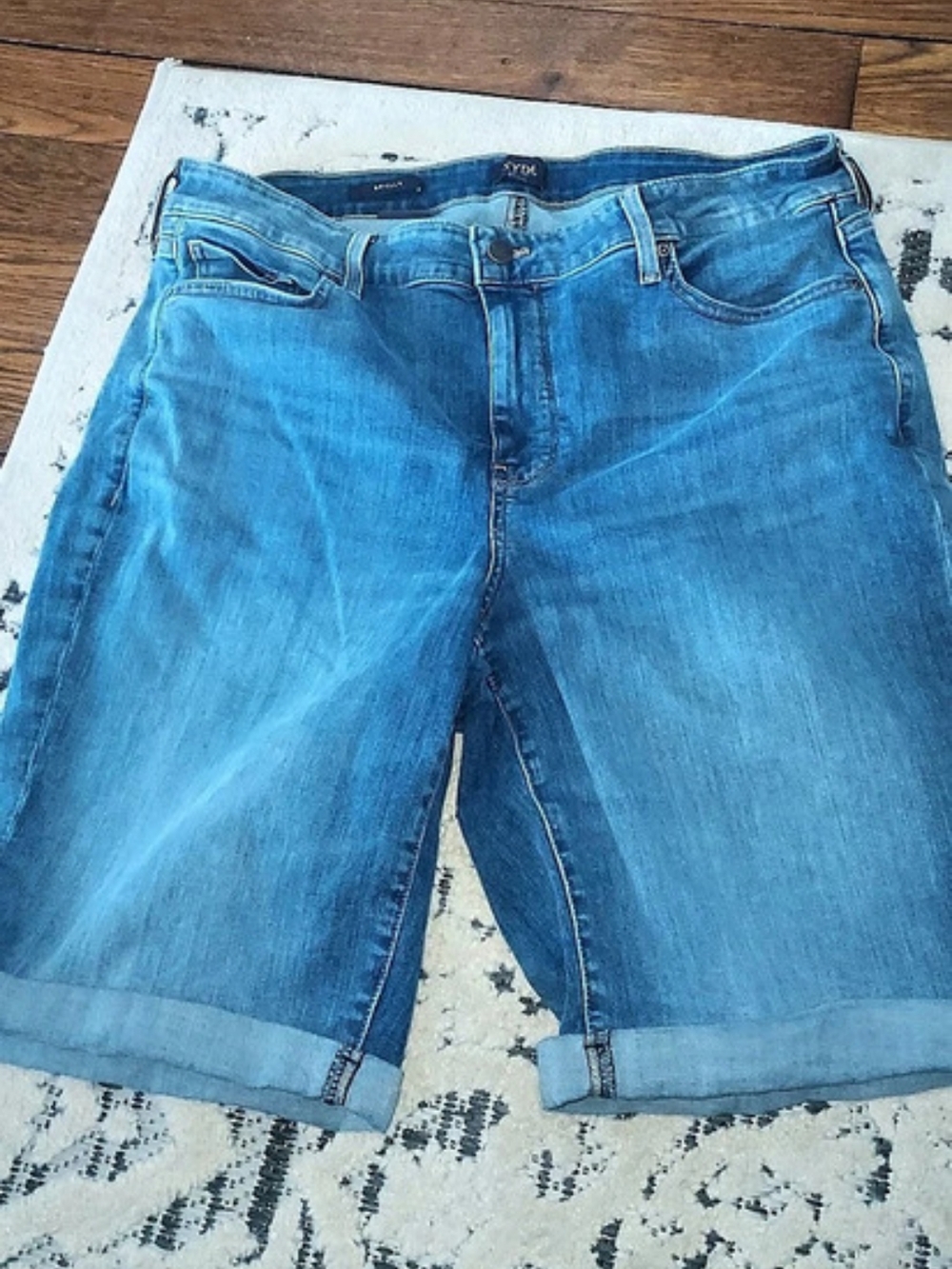 NYDJ Briella Denim Bermuda Shorts Blue Size 14W